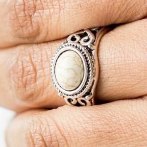 SET IN STONE" WHITE RING